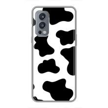 Чехол с принтом коровы на ВанПлас Норд 2 – Черный принт