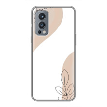 Силконовий чохол з принтом в квітах на OnePlus Nord 2 – Нюдовий дизайн