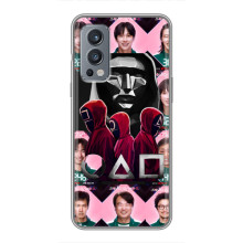 Чехол Гра в кальмара для OnePlus Nord 2 – Персонажи игры кальмара