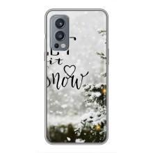 Новогодние, Праздничные Чехлы для OnePlus Nord 2 - 2024 год (Let it snow)