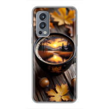Чохол з унікальним дизайном 'Осінь з кавою' для OnePlus Nord 2 – Темна кава