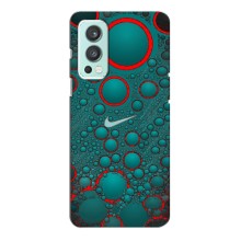 Силиконовый Чехол на OnePlus Nord 2 с картинкой Nike (Найк зеленый)