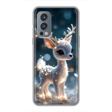 Яскравий чохол для OnePlus Nord 2 з Зимові Оленята – Блискуче оленятко