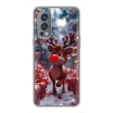 Яскравий чохол для OnePlus Nord 2 з Зимові Оленята – Олень серед подарунків