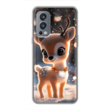 Яскравий чохол для OnePlus Nord 2 з Зимові Оленята – Оленятко