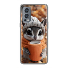 Печатный чехол «Зверята с кофе» для OnePlus Nord 2