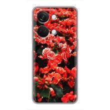 Чехлы с Цветами для OnePlus Nord 3 5G (VPrint) (Цветы красные)