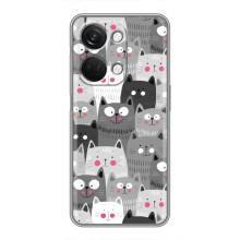 Чехлы с Котиками для OnePlus Nord 3 5G (VPrint) (Рисованные котики)