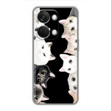 Чехол на ВанПлас Норд 3 5G с Котами (VPrint) (Взгляд котов)