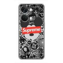 Чехол с Брендами одежды на ВанПлас Норд 3 5g – Supreme Маус