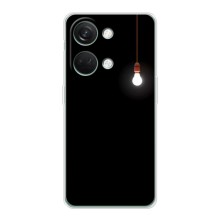 Чехол с картинками на черном фоне для OnePlus Nord 3 5G (Лампочка)