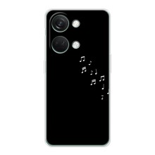 Чехол с картинками на черном фоне для OnePlus Nord 3 5G (Ноты)
