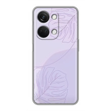 Чехол цветочный дизайн для OnePlus Nord 3 5G – Монстера фиолетовая