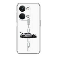 Чехол с авто Порше для OnePlus Nord 3 5G – белый Порше