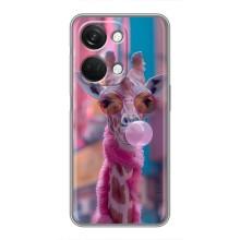 Чохол з принтом стильні тварини для OnePlus Норд 3 5G (Стильна жирафа)