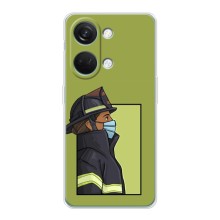 Силиконовый бампер (Работники) на OnePlus Nord 3 5G – Пожарник