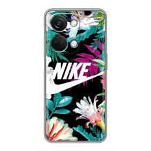 Силіконовый Чохол на OnePlus Nord 3 5G з картинкою НАЙК (Квітковий Nike)