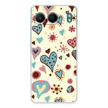 Чехлы для любимой на ВанПлас Норд 4 (VPrint) (Сердечки)