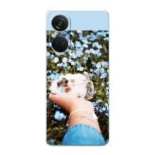 Чехлы с изображением разных животных для OnePlus Nord 4 (Ежик на руках)