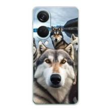 Чехол с Хаски для OnePlus Nord 4 - (AlphaPrint) (Селфи ХАски)