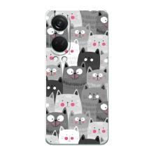 Чехлы с Котиками для OnePlus Nord 4 (VPrint) (Рисованные котики)
