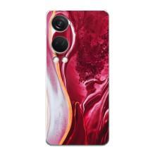 Чохол для OnePlus НоРД 4 - з принтом (Дизайнерські) (AlphaPrint) (Мрамор червоний)