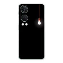 Чехол с картинками на черном фоне для OnePlus Nord 4 – Лампочка