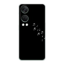 Чехол с картинками на черном фоне для OnePlus Nord 4 (Ноты)