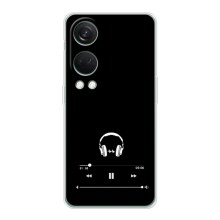 Чехол с картинками на черном фоне для OnePlus Nord 4 – Плеер