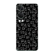 Чехол с принтом для OnePlus Nord 4 (AlphaPrint) Модные коты (Меленькие котики)