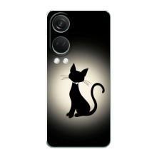 Чехол с принтом для OnePlus Nord 4 (AlphaPrint) Модные коты (Силуэт котика)