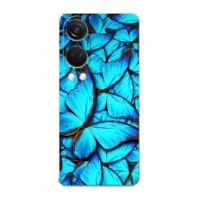 Чохол з принтом для OnePlus НоРД 4 - (Прикольні) (AlphaPrint) (Сині метелики)