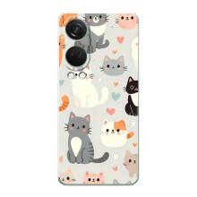 Чехол с рисунком кот на OnePlus Nord 4 – Коллаж котов