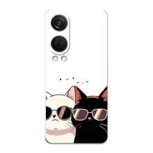 Чехол с рисунком кот на OnePlus Nord 4 – Коты в очках