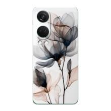 Чохол з квітковим принтом на OnePlus НоРД 4 – Квіти на білому