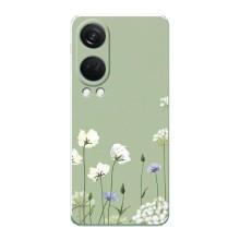 Чохол з квітковим принтом на OnePlus НоРД 4 – Квіти на зеленому