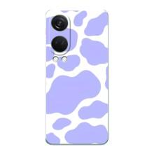 Чохол з принтом корови на OnePlus НоРД 4 – Фіолетовий принт