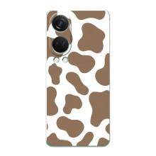 Чохол з принтом корови на OnePlus НоРД 4 – Коричневий принт