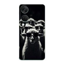 Чохол з принтом стильні тварини для OnePlus НоРД 4 (Овечка в окулярах)