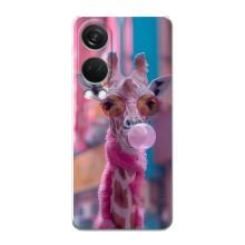 Чохол з принтом стильні тварини для OnePlus НоРД 4 (Стильна жирафа)