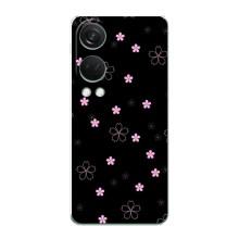 Чохол з розовим принтом для OnePlus Nord 4 – Рожеві квіти на чорному