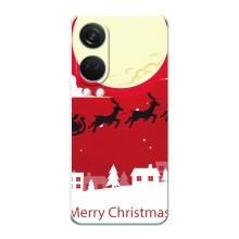 Рождественские Чехлы для OnePlus Nord 4 (VPrint) (Санта с оленями)