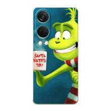 Рождественские Чехлы для OnePlus Nord 4 (VPrint) (Зеленый Гринч)