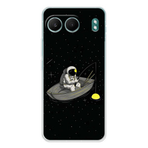 Силиконовый Чехол с принтом "Космонавты" на OnePlus Nord 4 – Космонавт на рыбалке