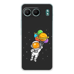 Силиконовый Чехол с принтом "Космонавты" на OnePlus Nord 4 – Космонавт с шариками