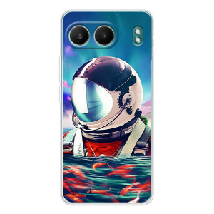 Силиконовый Чехол с принтом "Космонавты" на OnePlus Nord 4 – Космонавт в воде