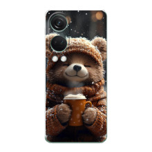 Печатный чехол «Зверята с кофе» для OnePlus Nord 4 – Мишка с кофе