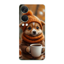 Печатный чехол «Зверята с кофе» для OnePlus Nord 4 – Песик с кофе