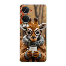 Печатный чехол «Зверята с кофе» для OnePlus Nord 4 – Жираф с кофе