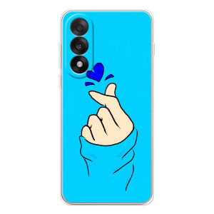 Чохол (Знак сердечка) для OnePlus Nord 5 – Сердечко на синоьому